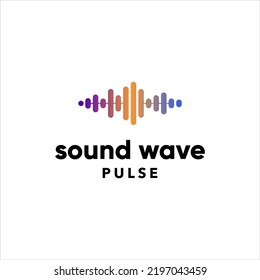 Audio Sound Wave Logo Design With Equalizer Vibrant  Vector Template