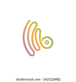 Audio sound wave logo template illustration design creative vector