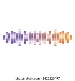 Audio sound wave logo template illustration design creative vector