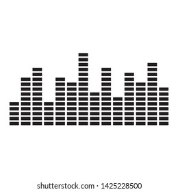 Audio sound wave logo template illustration design creative vector
