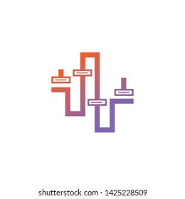 Audio sound wave logo template illustration design creative vector