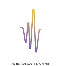 Audio sound wave vector illustration template design