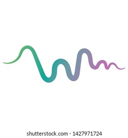 Audio sound wave vector illustration template design