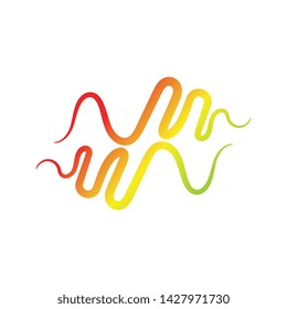 Audio sound wave vector illustration template design