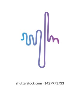 Audio sound wave vector illustration template design