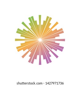 Audio sound wave vector illustration template design