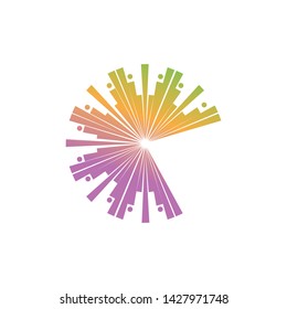 Audio sound wave vector illustration template design