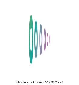 Audio sound wave vector illustration template design