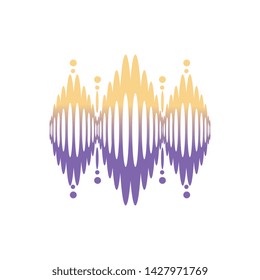 Audio sound wave vector illustration template design