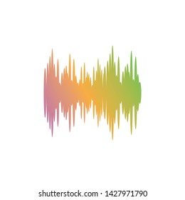 Audio sound wave vector illustration template design