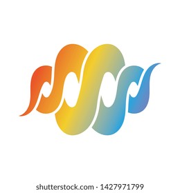 Audio sound wave vector illustration template design