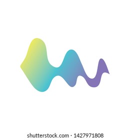 Audio sound wave vector illustration template design