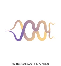 Audio sound wave vector illustration template design