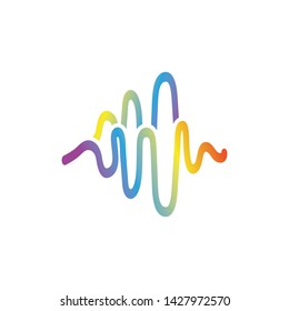 Audio sound wave vector illustration design
