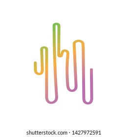 Audio sound wave vector illustration design