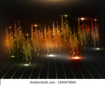 Animación de forma de onda de audio o sonido con efecto de iluminación para el concepto Big Data.