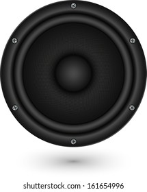 Audio speaker app icon, vector illustration 