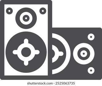 Schwarzes Symbol des Lautsprechers. Lautstärkeregler