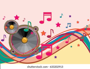 Audio speaker and color notes