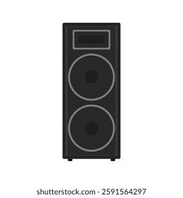 Audio speaker flat vector illustration isolated on a white background