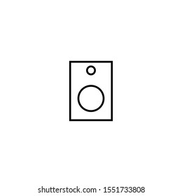 Audio speaker icon. Bass music symbol. Logo design element 