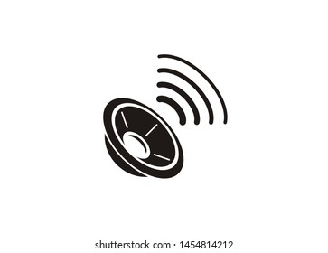 audio speaker icon in black and white