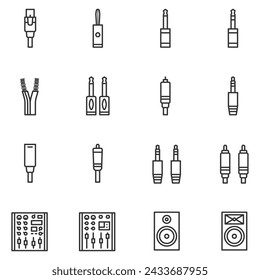 Audio Speaker Icon , Cable, Mixer, Music, Jack Plug