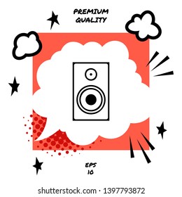 Audio speaker icon. Element for your design