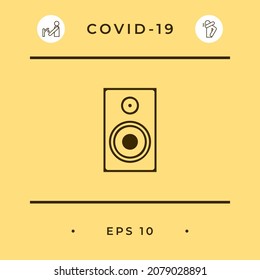 Audio speaker icon. Element for your design