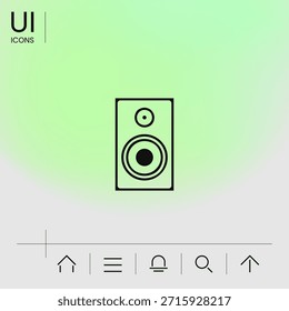 Audio speaker icon. Element for your design