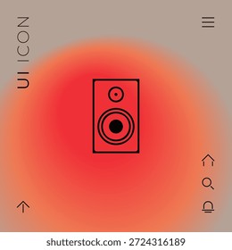 Icono de altavoz de audio. Elemento para su diseño