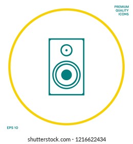 Audio speaker icon. Graphic elements for your design