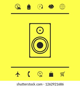 Audio speaker icon. Graphic elements for your design