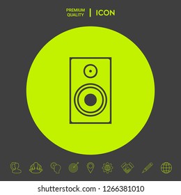 Audio speaker icon. Graphic elements for your design