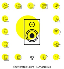 Audio speaker icon. Graphic elements for your design