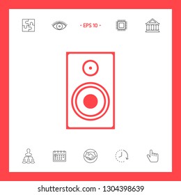 Audio speaker icon. Graphic elements for your design
