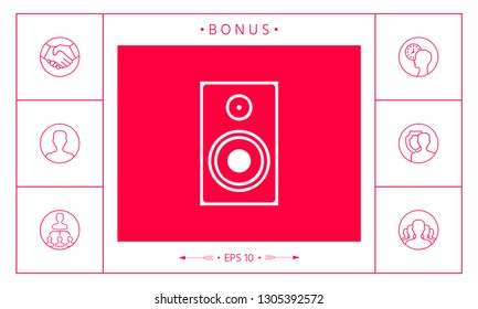 Audio speaker icon. Graphic elements for your design