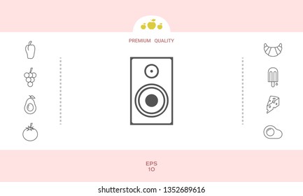 Audio speaker icon. Graphic elements for your design