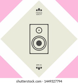 Audio speaker icon. Graphic elements for your design