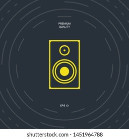 Audio speaker icon. Graphic elements for your design