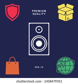 Audio speaker icon. Graphic elements for your design