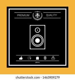 Audio speaker icon. Graphic elements for your design