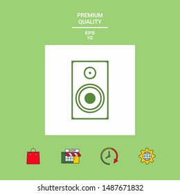 Audio speaker icon. Graphic elements for your design