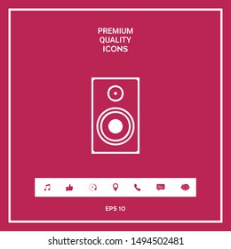 Audio speaker icon. Graphic elements for your design