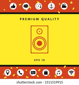 Audio speaker icon. Graphic elements for your design