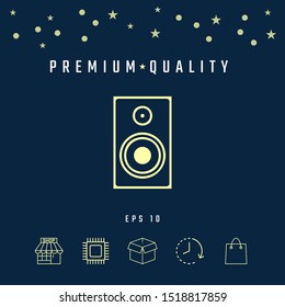 Audio speaker icon. Graphic elements for your design