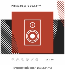Audio speaker icon. Graphic elements for your design