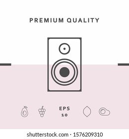 Audio speaker icon. Graphic elements for your design