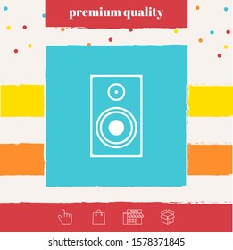 Audio speaker icon. Graphic elements for your design