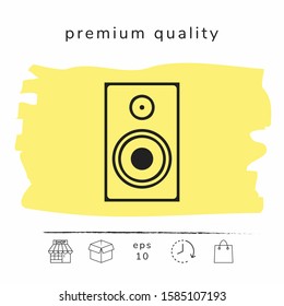 Audio speaker icon. Graphic elements for your design